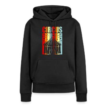 Zirkus - Frauen Premium Bio Hoodie - Schwarz - Vorne - Julia (174cm)