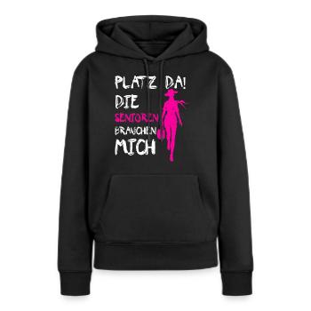 Altenpflegerin - Pflege - Frauen Premium Bio Hoodie - Schwarz - Vorne - Julia (174cm)
