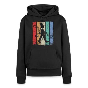Ramoneur ramoneur - Sweat à capuche Premium bio Femme - noir - Devant - Julia (174cm)