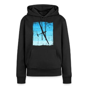 Segelflieger Segelfliegen Pilot - Frauen Premium Bio Hoodie - Schwarz - Vorne - Julia (174cm)