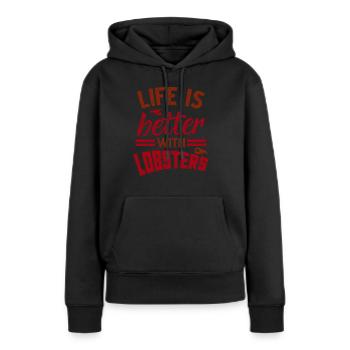 Hummer - Frauen Premium Bio Hoodie - Schwarz - Vorne - Julia (174cm)