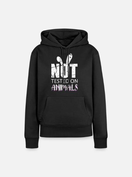 Tierversuche - Frauen Premium Bio Hoodie - Schwarz