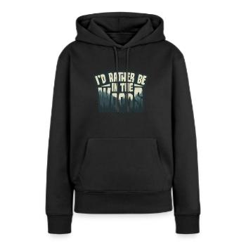 Outdoor - Frauen Premium Bio Hoodie - Schwarz - Vorne - Julia (174cm)