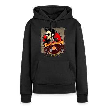 Rockabilly - Sweat à capuche Premium bio Femme - noir - Devant - Julia (174cm)