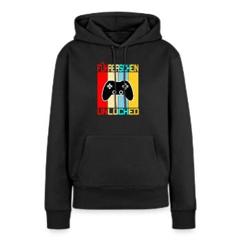 Permis de conduire - Sweat à capuche Premium bio Femme - noir - Devant - Julia (174cm)