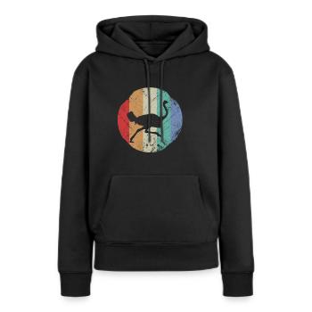 Strauß - Frauen Premium Bio Hoodie - Schwarz - Vorne - Julia (174cm)