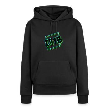DNB - Sweat à capuche Premium bio Femme - noir - Devant - Julia (174cm)