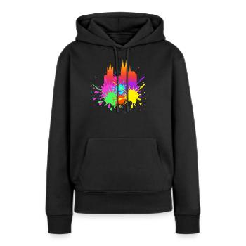 Carnaval de Cologne - Sweat à capuche Premium bio Femme - noir - Devant - Julia (174cm)