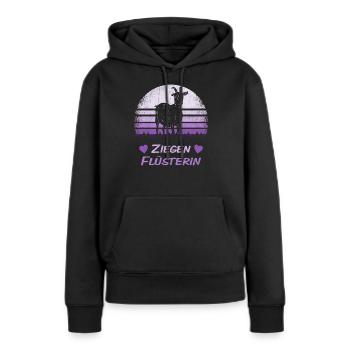 Ziegen Flüsterin Ziege Bäuerin Landwirtin Geschenk - Frauen Premium Bio Hoodie - Schwarz - Vorne - Julia (174cm)