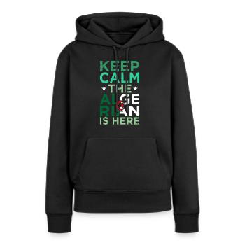 Algerien - Frauen Premium Bio Hoodie - Schwarz - Vorne - Julia (174cm)