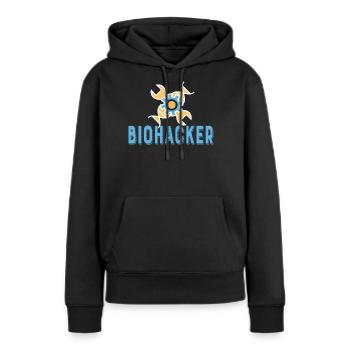 Cadeau d'amant de science de Biohacker Scientist - Sweat à capuche Premium bio Femme - noir - Devant - Julia (174cm)
