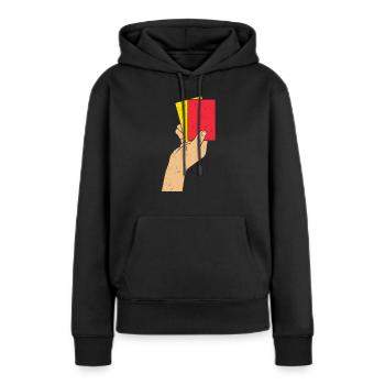 Schiedsrichter - Frauen Premium Bio Hoodie - Schwarz - Vorne - Julia (174cm)