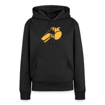 Schiedsrichter - Frauen Premium Bio Hoodie - Schwarz - Vorne - Julia (174cm)