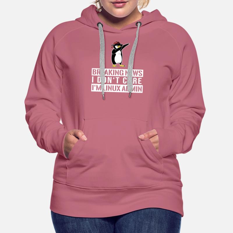 IT Nerd Linux Linux Pinguin Geek Software Engineer Frauen Premium Bio Hoodie