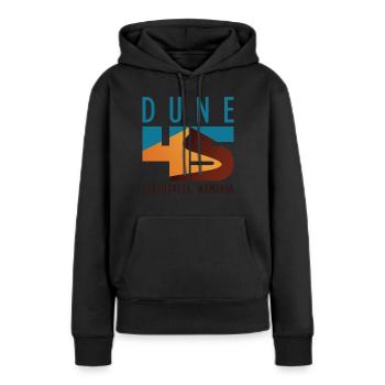 Dune 45 - Sossusvlei, Namibia - Frauen Premium Bio Hoodie - Schwarz - Vorne - Julia (174cm)