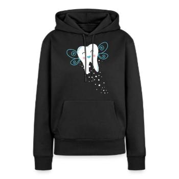 Assistante dentaire Cadeau Petite souris Pour dames - Sweat à capuche Premium bio Femme - noir - Devant - Julia (174cm)