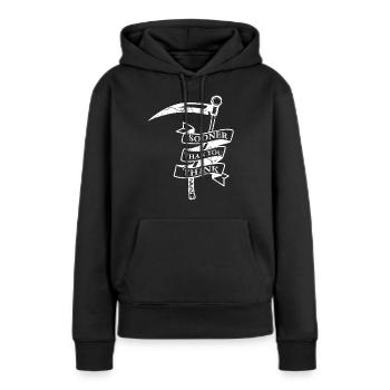 Grim Reaper Scythe Grim Reaper Fan Geschenk - Frauen Premium Bio Hoodie - Schwarz - Vorne - Julia (174cm)