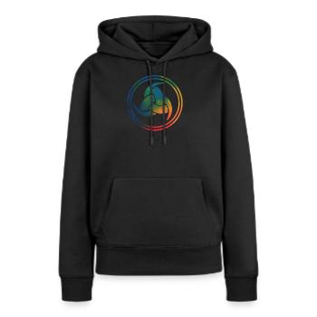 Vikings Vikings - Sweat à capuche Premium bio Femme - noir - Devant - Julia (174cm)