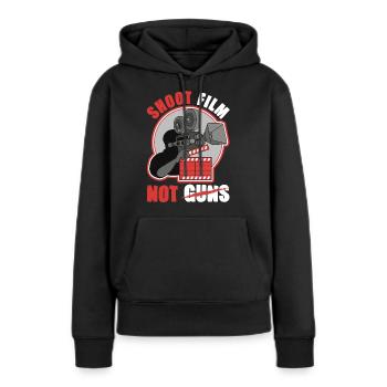 Shoot Film Not Guns Pacifist Filmmaker Director - Sweat à capuche Premium bio Femme - noir - Devant - Julia (174cm)