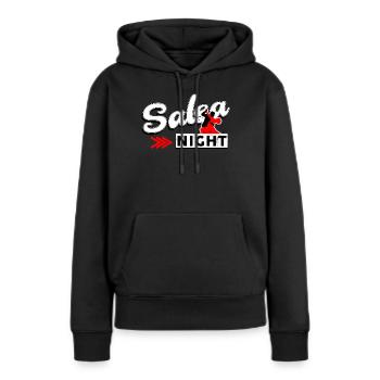salsa - Sweat à capuche Premium bio Femme - noir - Devant - Julia (174cm)