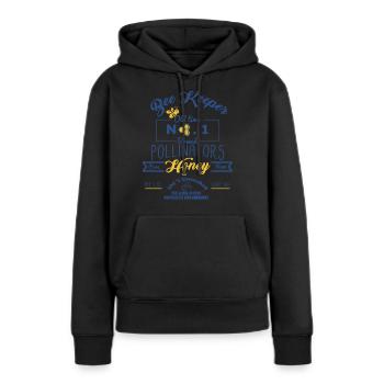 Bee Keepers Pollinators Honey Farmer Bottle Label - Sweat à capuche Premium bio Femme - noir - Devant - Julia (174cm)