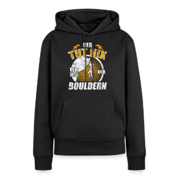 Bouldern Boulder - Frauen Premium Bio Hoodie - Schwarz - Vorne - Julia (174cm)