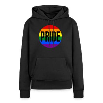 Happy Pride Month LGBT Pride Sensibilisation - Sweat à capuche Premium bio Femme - noir - Devant - Julia (174cm)