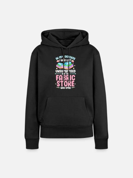 Nähen - Frauen Premium Bio Hoodie - Schwarz