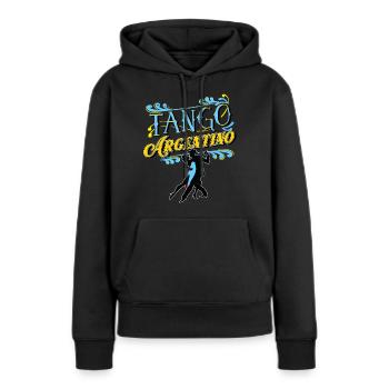 Tango, danseurs de tango - Sweat à capuche Premium bio Femme - noir - Devant - Julia (174cm)