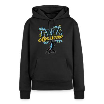 Tango, Tango Tänzer - Frauen Premium Bio Hoodie - Schwarz - Vorne - Julia (174cm)