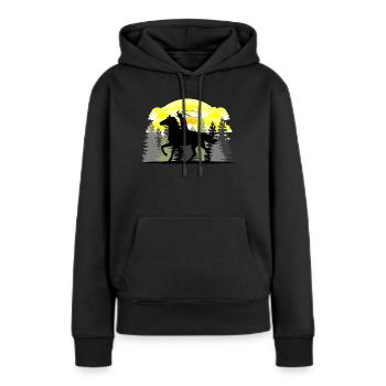 Westernreiten - Frauen Premium Bio Hoodie - Schwarz - Vorne - Julia (174cm)