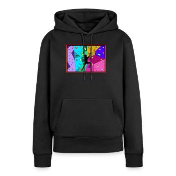 Sportklettern, Bouldern - Frauen Premium Bio Hoodie - Schwarz - Vorne - Julia (174cm)
