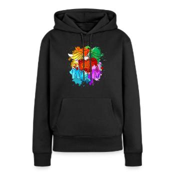 Infirmière infirmière - Sweat à capuche Premium bio Femme - noir - Devant - Julia (174cm)
