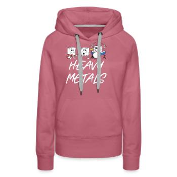 Heavy metals - Women’s Premium Organic Hoodie - mauve - Front - Isabella (175cm)