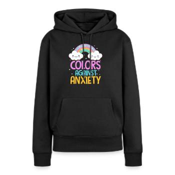 Anxiety Angst Depressiv Ängstlich Geschenk - Frauen Premium Bio Hoodie - Schwarz - Vorne - Julia (174cm)