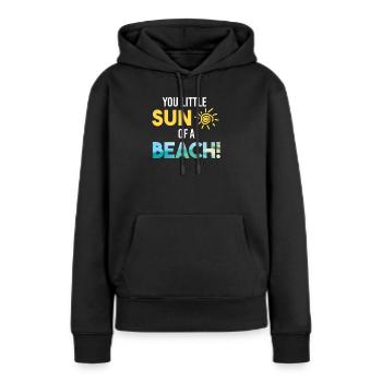 urlaub - Frauen Premium Bio Hoodie - Schwarz - Vorne - Julia (174cm)