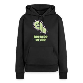 Nimmt euch in acht vor dem Virus - Frauen Premium Bio Hoodie - Schwarz - Vorne - Julia (174cm)