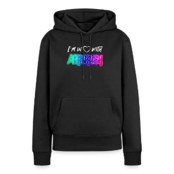 I'm in Love with Airbrush - Frauen Premium Bio Hoodie - Schwarz - Vorne - Julia (174cm)