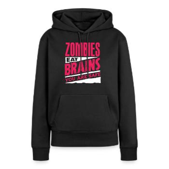 Zombie - Sweat à capuche Premium bio Femme - noir - Devant - Julia (174cm)