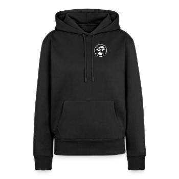 Bonsai - Frauen Premium Bio Hoodie - Schwarz - Vorne - Julia (174cm)