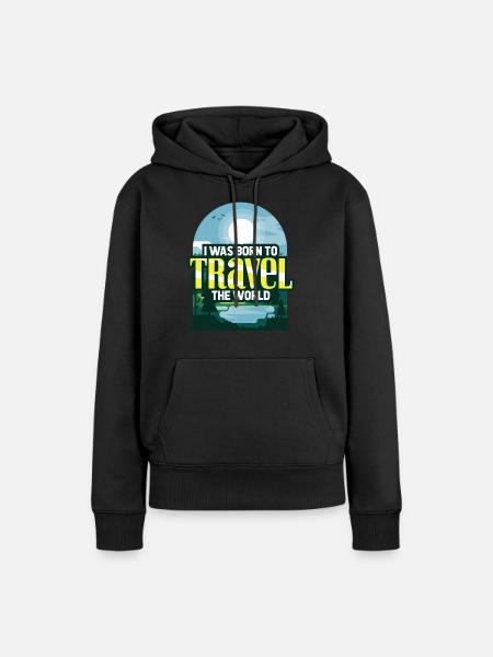 Reisen - Frauen Premium Bio Hoodie - Schwarz
