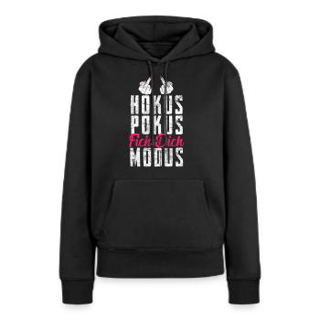 Hokus Pokus Fick Dich Modus Lustig - Frauen Premium Bio Hoodie - Schwarz - Vorne - Julia (174cm)