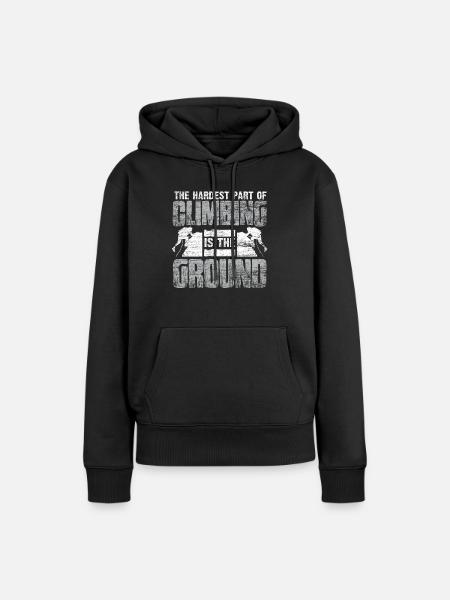 Klettern Kletterer - Frauen Premium Bio Hoodie - Schwarz