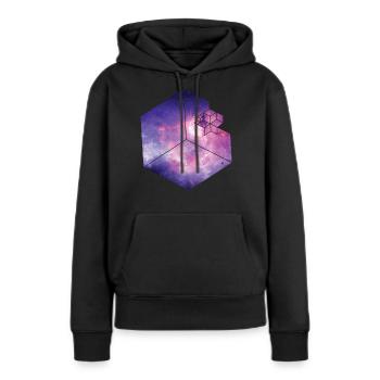 Galaxy - Frauen Premium Bio Hoodie - Schwarz - Vorne - Julia (174cm)