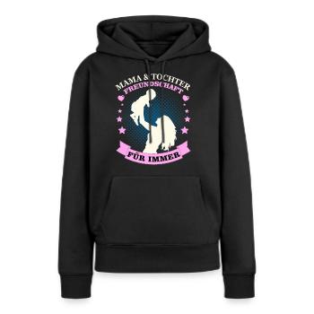 Mama Geschenk Zum Geburtstag Muttertag Damen - Frauen Premium Bio Hoodie - Schwarz - Vorne - Julia (174cm)