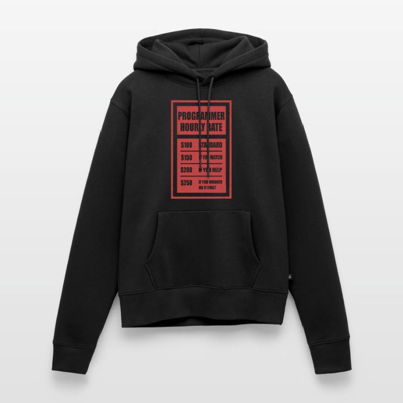 Programmeur programmeur horaire Sweat à capuche Premium bio Femme