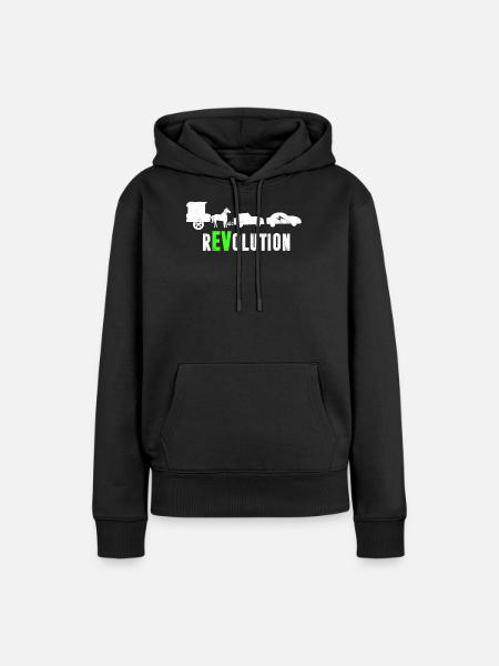 Lustiges Elektroauto rEVolution Elektromobilität - Frauen Premium Bio Hoodie - Schwarz