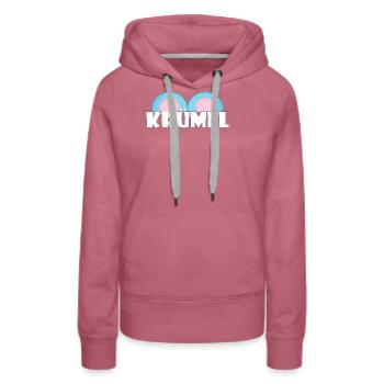 Kosename Krümel Geschenkidee - Frauen Premium Bio Hoodie - Malve - Vorne - Isabella (175cm)