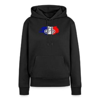 Radrennen Frankreich für Rennradfahrer - Frauen Premium Bio Hoodie - Schwarz - Vorne - Julia (174cm)