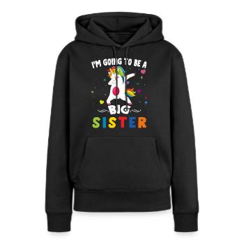 wird große Schwester unciron sein - Frauen Premium Bio Hoodie - Schwarz - Vorne - Julia (174cm)